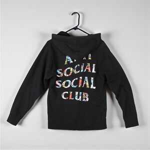 Anti Social Social Club x BT21 Collab Hoodie Black Sz XS ASSC BTS K-Pop Unisex